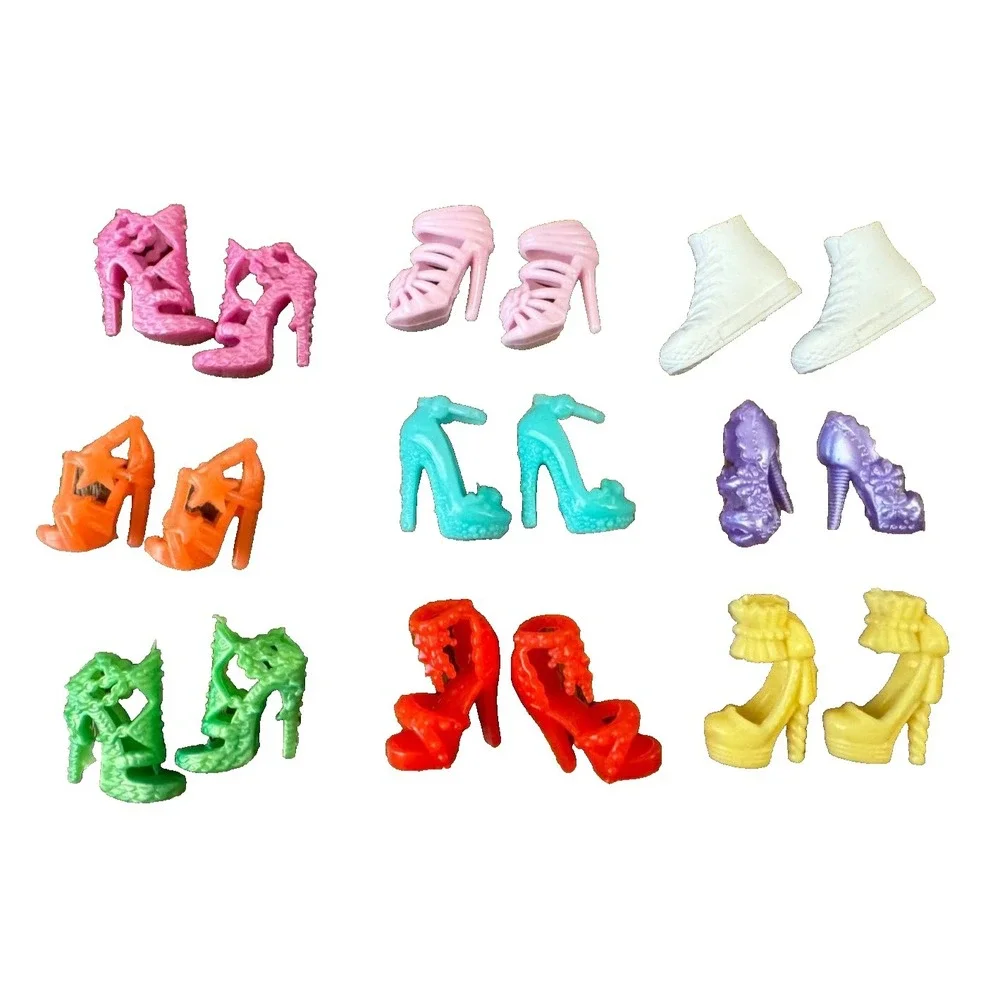Fashion Doll Shoes Lot High Heels Pumps High Tops‎ Dressy Fashionistas Colorful